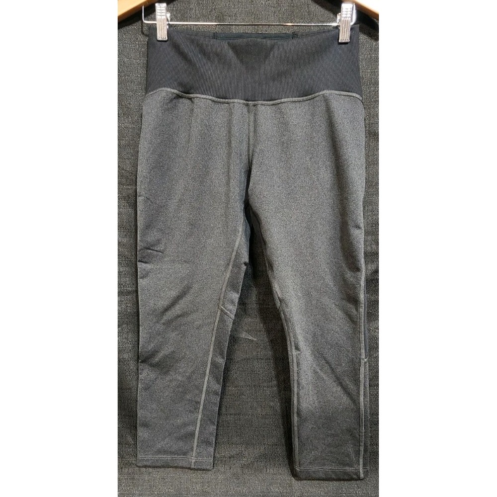 REI Womens Sz Md Active Pursuits Black Capris Leggings Hiking Outdoors Trail NEW